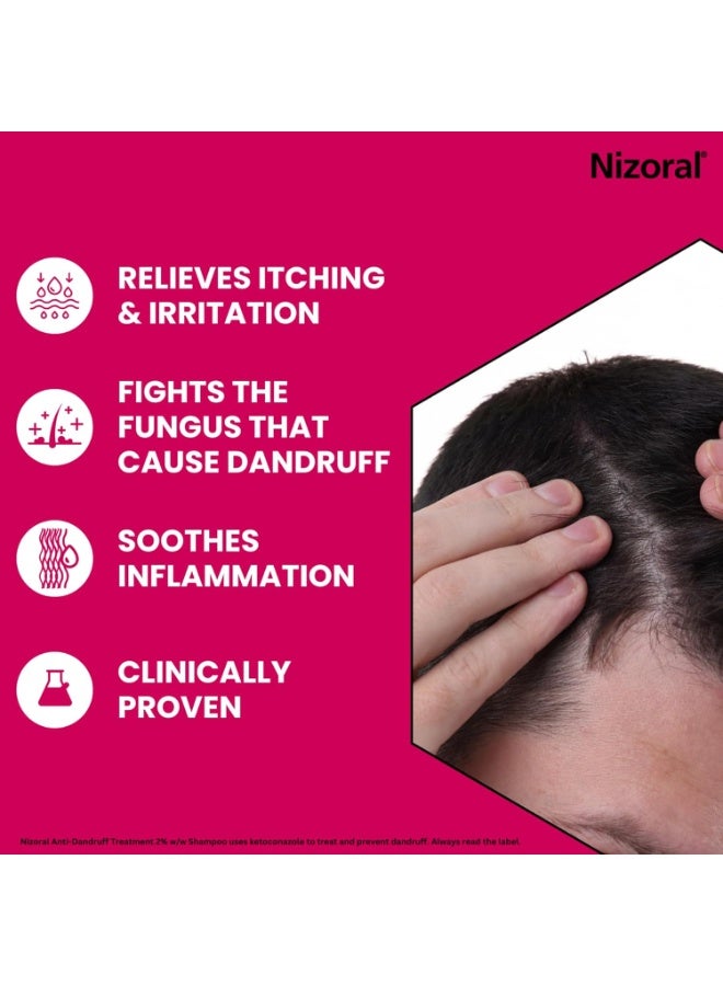 Nizoral Anti-Dandruff Treatment Shampoo, Treats and Prevents Dandruff, Clinically Proven to Control Itchy & Flaky Scalps, Contains Ketoconazole, 1 x 60ml - Image 4